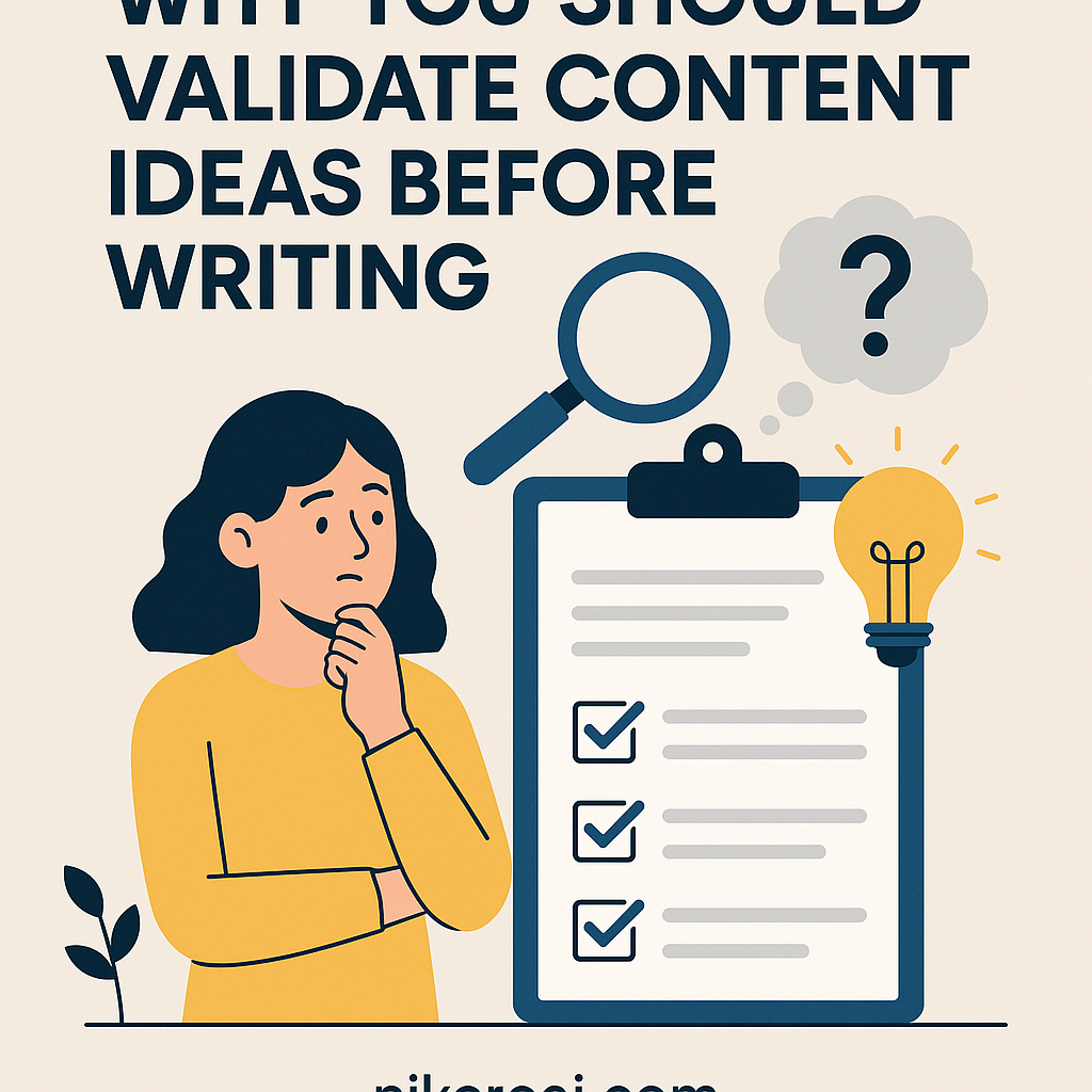 Why You Should Validate Content Ideas Before Writing